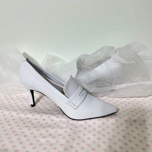 White Women Summer Pointed Pump Casual Heel Sandals NEW!